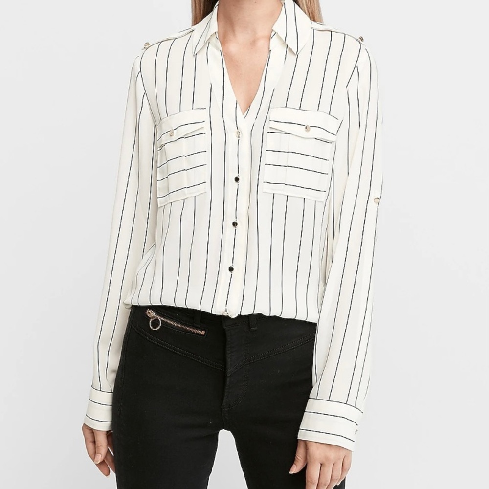 Express Slim Portofino Blouse, NWT, Small